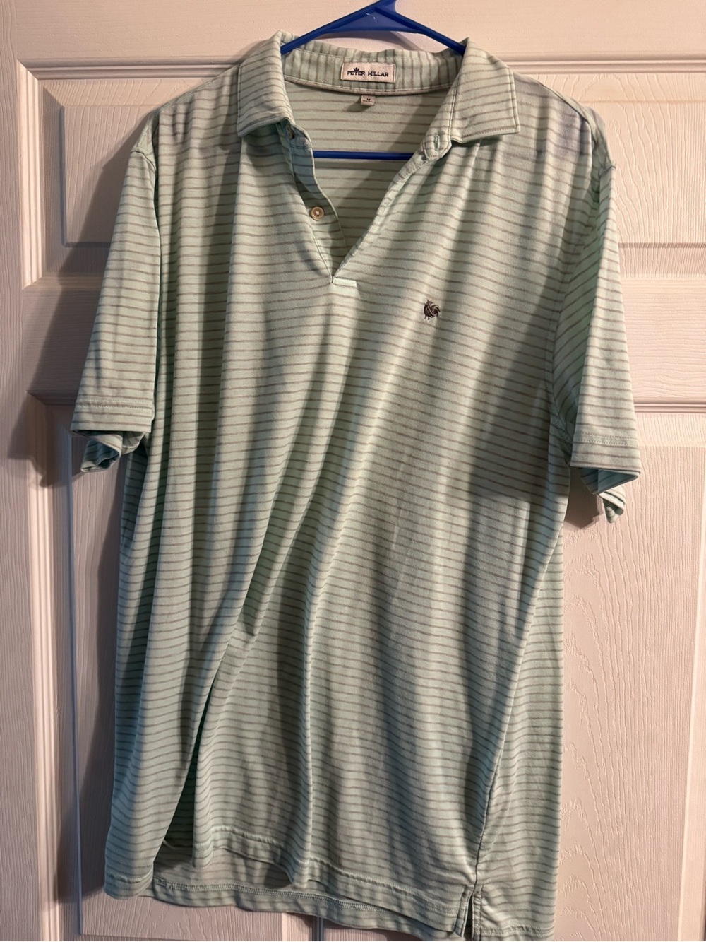 Peter Millar Mint Green Striped Polo